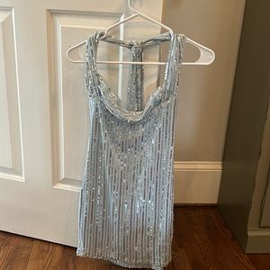 Lucy in the sky, blue/silver dress